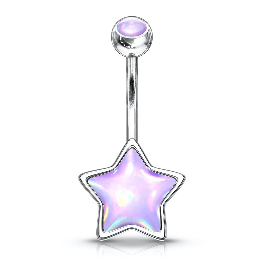Evie Star Sparkling Stone Navel Ring